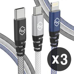 [1개+2개 펜스 케이블 ] C타입/8핀/5핀 USB 고속 충전케이블 아이폰 갤럭시 충전기 애