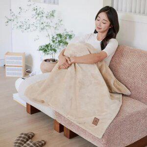 비타그램 USB 그래핀 탄소 극세사 담요 브라운 / 베이지