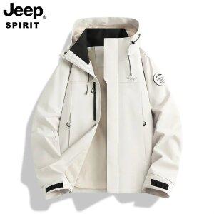 JEEP SPIRIT 남성 봄가을 후드 바람막이 방풍 경량 아웃도어 자켓