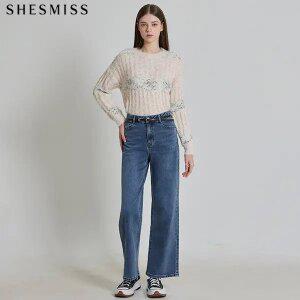 [쉬즈미스(SHESMISS)] 약기모 와이드 데님팬츠 (택가격:198000원)