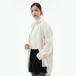 LAP로고자수 오버핏 기모 블라우스 AP4WBA60