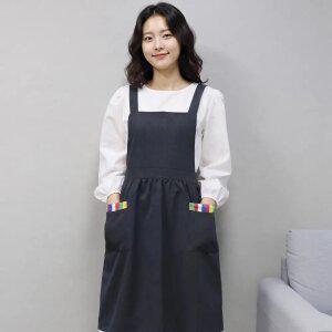 웰컴가운 앞치마 색동 포인트 한복 앞치마 단체 행사 추석 설 명절 어린이집 유치원 한