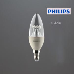 필립스 디밍전구 /6W E14 LED /촛대구램프 2700K /캔들촛불