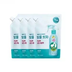 온더바디 코튼풋 발을씻자 풋샴푸 레몬향 리필 500ml 4개