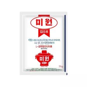 대상 미원 업소용 L-글루탐산나트륨 발효조미료 3kg/대용량/중화/맛가루/분말/조미료/일식/시즈닝/MSG