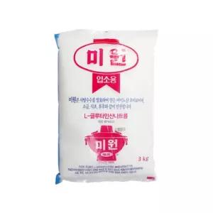대상 청정원 미원 3kg 1봉 아미노산 업소용 조미료/분말/발효/대용량/중화/맛가루/일식/복합/조미료/시즈닝