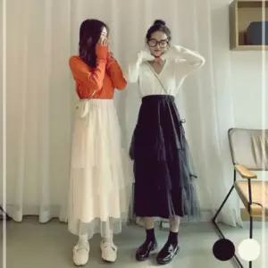URD-373 레이스 옆리본끈 스커트 MWE62E31