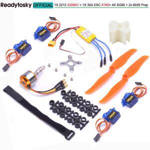 A2212 1400KV 브러시리스 모터 30A ESC SG90 9G 마이크로 서보 RC 고정 날개 비행기 헬리콥터 용 6 인치/8