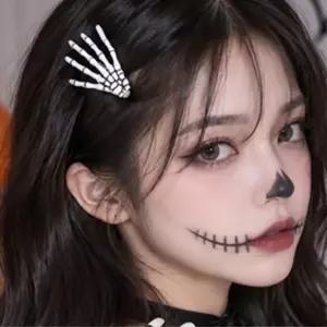 모아코지 할로윈 해골 머리핀 2P 머리삔 할로윈소품