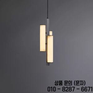 현대적인 새로운 중국 스타일 침실 옆 테이블 대리석 펜던트 조명 북유럽 디자이너 식당