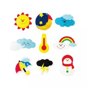 펠트 찍찍이 교육 자료 모형 날씨/교구/공부/게시판/꾸미기/학습/유아/어린이/아동/가정/보육/홈스쿨링