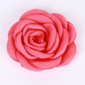여성 자켓용 카멜리아 코사지 코랄핑크 6cm 브로치 블라우스 의상 장식
