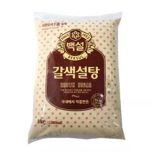 [RGO27270]씨제이 갈색설탕 3KG 백설설탕 황설탕 식품