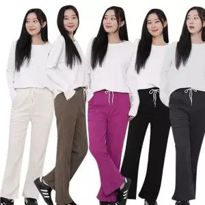여성 골덴 부츠컷 밴딩팬츠 스트링 세미 코듀로이