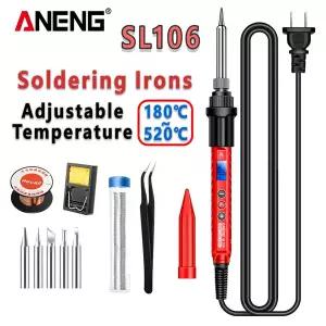 화목 난로 장작 ANENG SL106 전기 납땜 인두 110V/220V 가변 온도 용접 솔더 미국/EU 플매트 카펫 러그 전