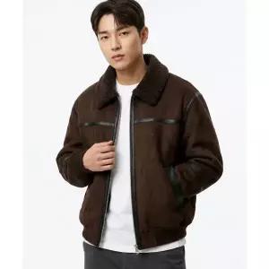 SPERONE 스웨이드 세미 오버 라인 무스탕 맨 (브라운)