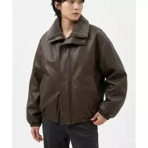 VTWO 8286 빈티지 코팅 레더 무스탕 (BROWN)