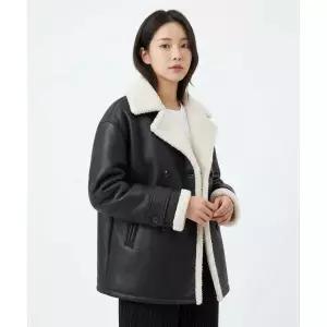 OIOI COLLECTION 무스탕 하프 코트 [BLACK]