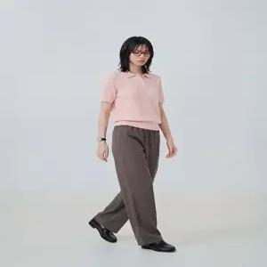 POLHAM 여성 쿨링 리넨라이크 와이드 밴딩 팬츠_PHG2PP2089 624635