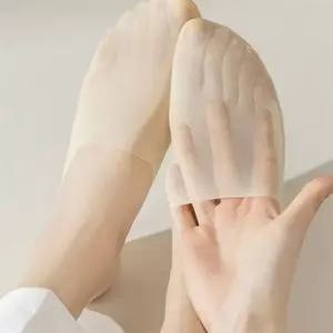 고품질 여성 덧신 양말 페이크삭스 로우컷 스타킹 미끄럼 방지 여름 발목 벗겨짐 뒤꿈치 실리콘 발가락 슈