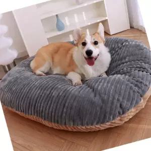 푹신아고 아늑한 양면 코듀로이 강아지 고양이 매트리스 대형 소형 애견 쿠션 방석 매트