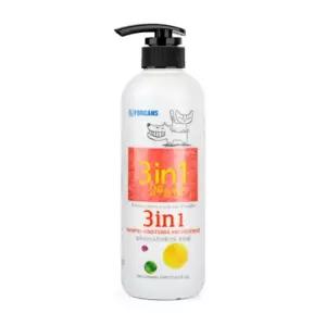 포비스 반려동물 강아지 고양이 겸용 3in1 목욕 용품 샴푸 겸 린스 550ml