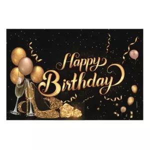 오너클랜 럭셔리생일현수막 대형) 블랙파티 C타입 장식 배너 파티 생일파티 생일