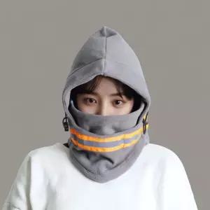 OCE 야간 라이딩 형광띠 넥워머 그레이 자전거 복면 도둑 모자 얼굴 토시