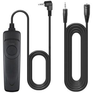 3.3피트 셔터 릴리스 리모컨 11.4피트 연장 케이블 2.5MM 포함 AFUNTA RS-60E3 유선 리모컨 스위치 코드 교체용 70D 100D 1200D 디지털 카메라 및 DSLR 호환