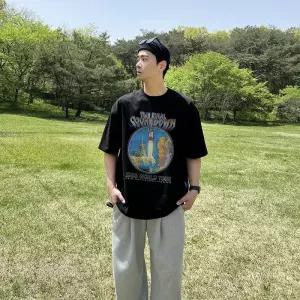 스트릿반팔 남자 오버핏 반팔 남성여름티셔츠 16수 빅