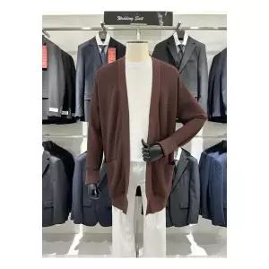 트루젠 남성 간절기 브라운 로브 오버핏 스탈리쉬 가디건