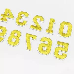 티셔츠리폼 열접착와펜 숫자 패치 골드 세트 의류리폼 의류자수 Bf-2BE7F