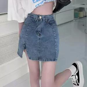 바지 일체형 롱다리 패션 데님 스커트 스타일 숏팬츠 핫팬츠 청바지 Z-3051D