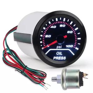 압력 게이지 키트 0-100 PSI 프레스 미터 2인치 52mm 4 6 8기통 자동차 트럭 차량 해양 보트용