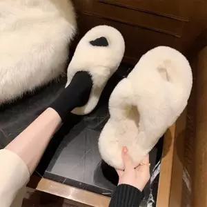 보들보들 엑스 크로스 꼬임 겨울 여성 털 슬리퍼 밍크 실내털슬리퍼 기모슬리퍼 겨울 슬리퍼 퍼슬리퍼