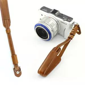DSLR 카메라 가죽 손목 핸드 스트랩 끈 그립 브라운 핸드스트랩 Bf-97742