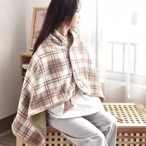포근한 극세사 망토 담요 똑딱이 겨울담요 워머 따뜻한 무릎 휴대 Lk7AE4F