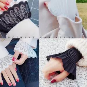 페이크 레이스 소매 커프스 쉬폰 페이크카라 레이어드 훼이크카라 패션소품 공갈폴라 Bf-07642