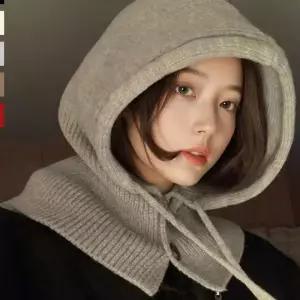 버튼 울 니트 바라클라바 여성 후드 넥워머 목토시 겨울모자 Bf-8C5E1