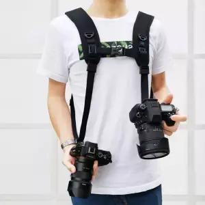 DSLR 휴대 어깨 체스트 듀얼 카메라 벨트 스트랩 넥스트랩 시스템조끼 AdD01E2