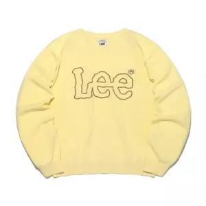 리 LEE 빅 치 로고 린넨 블렌드 니트 레몬