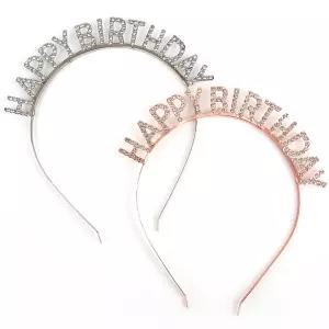생일머리띠 레터링머리띠 큐빅머리띠 파티용품 악세사리 강템