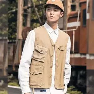 바람막이 남자 봄철 야상 낚시 등산 레저 작업용 포켓 캐주얼 자켓 아웃도어 여름 조끼