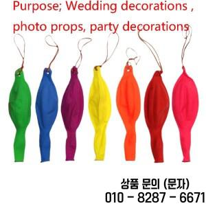 10/20 장식 풍선 색상 랜덤 헤어 고무 밴드 라텍스 팻 볼 웨딩 사진 소품 파티 크리스마스 할로윈