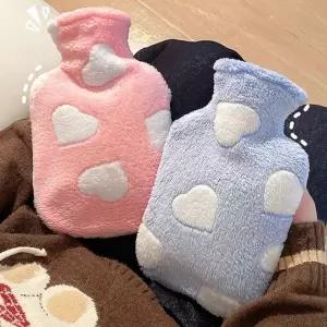 보들보들 하트 물주머니 핫팩 온수팩 겨울 방한템 찜질팩 손난로 사무실 가정용 캠핑 야외 활동 피크닉 차