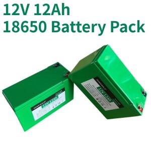 12V 12Ah 18650 배터리 팩 리튬 충전식 태양광 저장 전기 조명