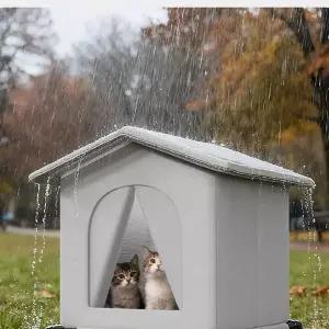 [제이큐]고양이집 길고양이 집 야외설치 지붕덮개형 넉넉한공간