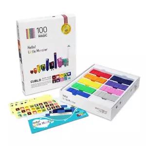 매직큐브 큐블로 리틀몬스터 100pcs NEW 자석 블럭 블록 스티커 교재 추가 -