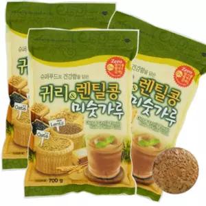 귀리앤렌틸콩미숫가루700G 3봉 곡물쉐이크 잡곡가루 간편식