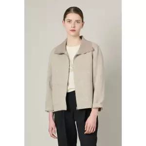 BCBG 올앤선드리 주엘 린넨 니트카라JK A4M3J105